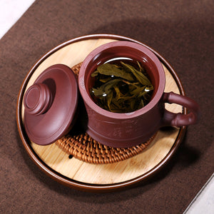 紫砂辦公杯蓋杯380cc竹影清風禮盒組