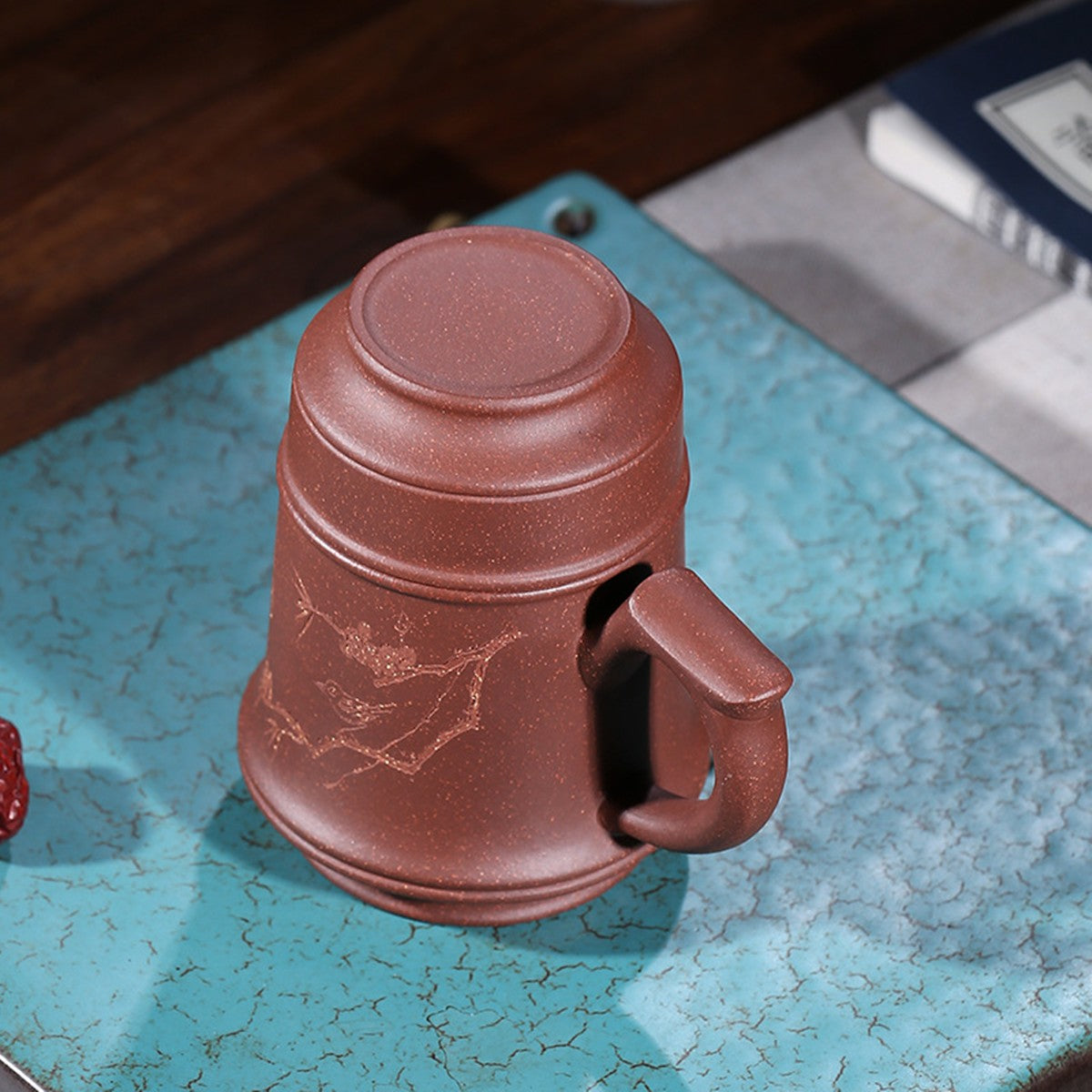 紫砂快客杯辦公杯380cc喜鵲