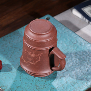 紫砂快客杯辦公杯380cc喜鵲