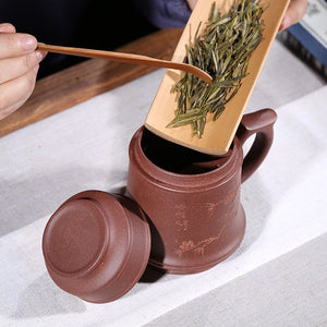 紫砂快客杯辦公杯380cc喜鵲