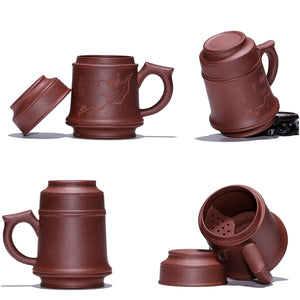 紫砂快客杯辦公杯380cc喜鵲