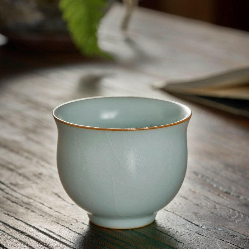 林德豐汝窯茶具台灣豐子汝窯茶杯-貴妃杯100cc – 嵐雲茶業