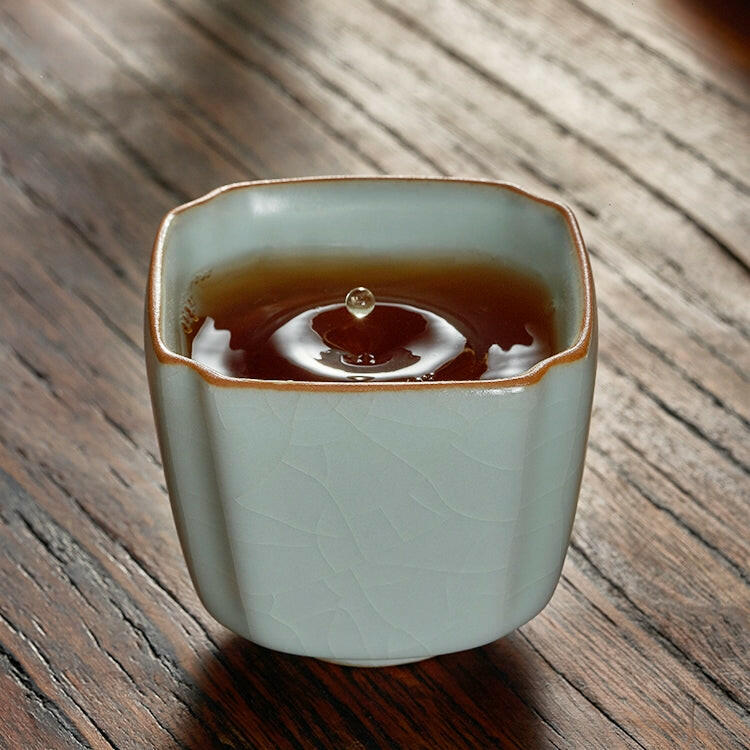 豐子汝窯茶杯-高四方140cc
