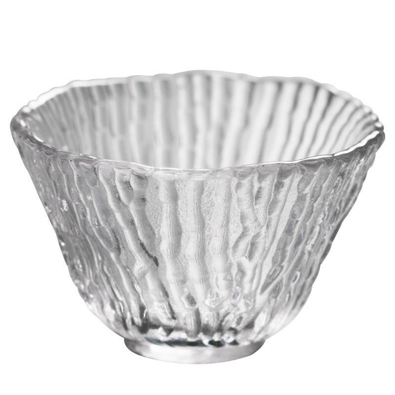 水晶玻璃樹紋品茗杯+荷花杯墊組.