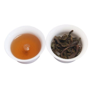 大雪山野生普洱茶的茶湯與葉底