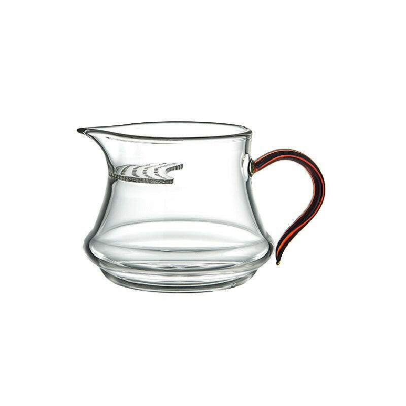 月牙濾網玻璃茶海公道杯-350cc