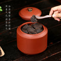 宜興紫砂茶葉罐清水泥銅釦蓋子茶倉
