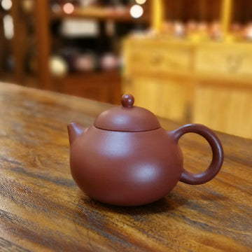宜興茶具大紅袍紫砂壺梨形180cc
